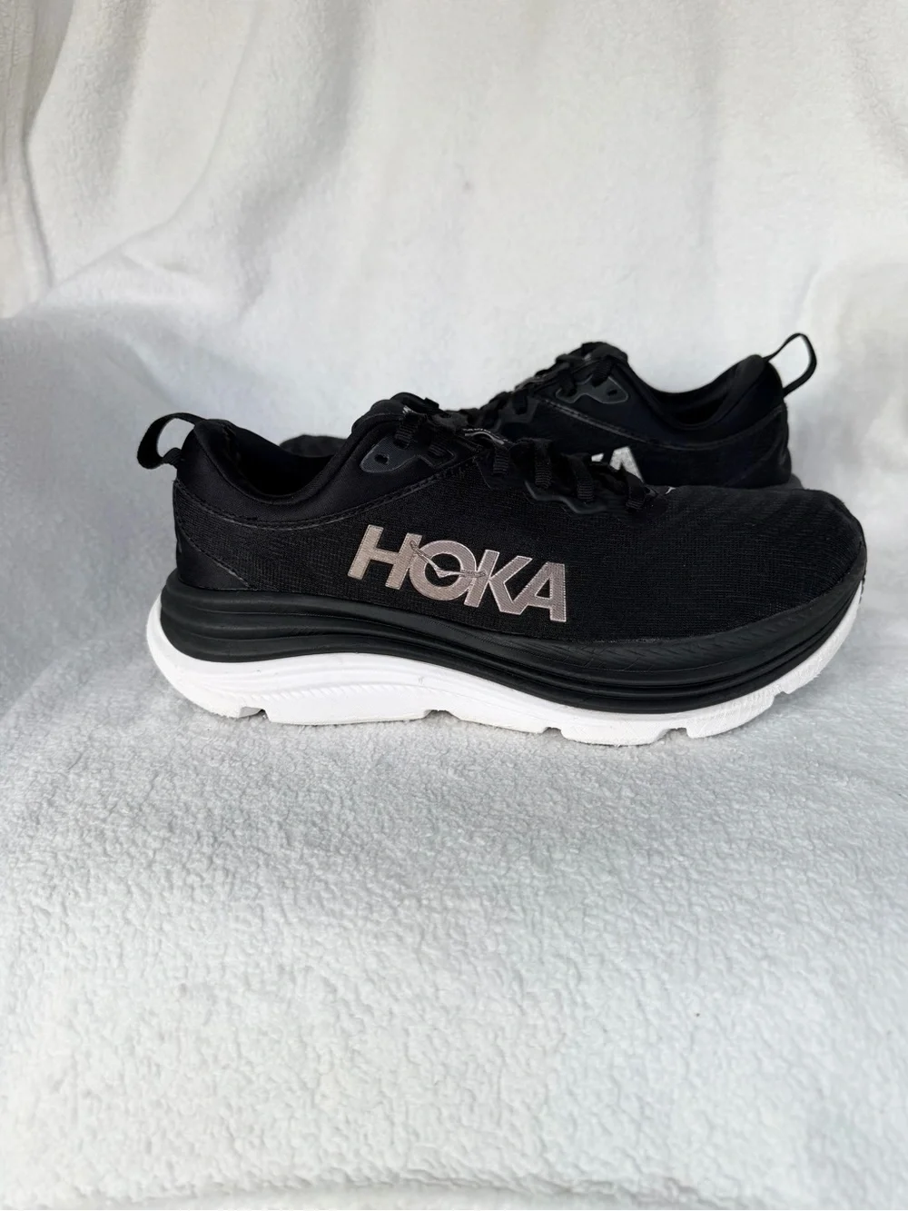 Hoka One One Gaviota 5 Wide Women’s 8.5 D Running Shoes Black/White